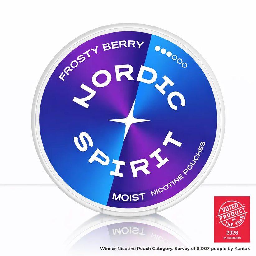 Frosty Berry Nordic Spirit Nicotine Pouches | 9-17mg | Free Shipping - Strong 9mg-Extra Strong 11mg-Max 17mg