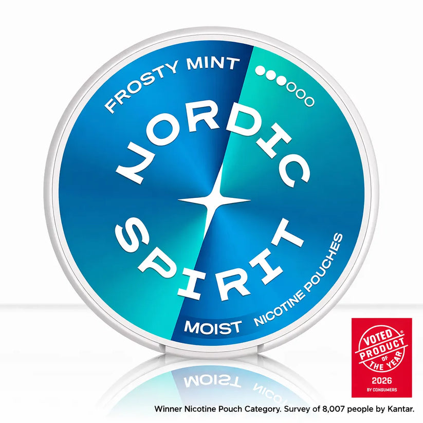 Frosty Mint Nordic Spirit Nicotine Pouches | 9-17mg | Free Shipping - Strong 9mg-Extra Strong 11mg-Max 17mg