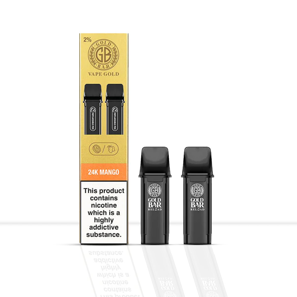 Gold Bar Reload 24K Mango Vape Pods - Gold Bar Reload 24K Mango Vape Pods