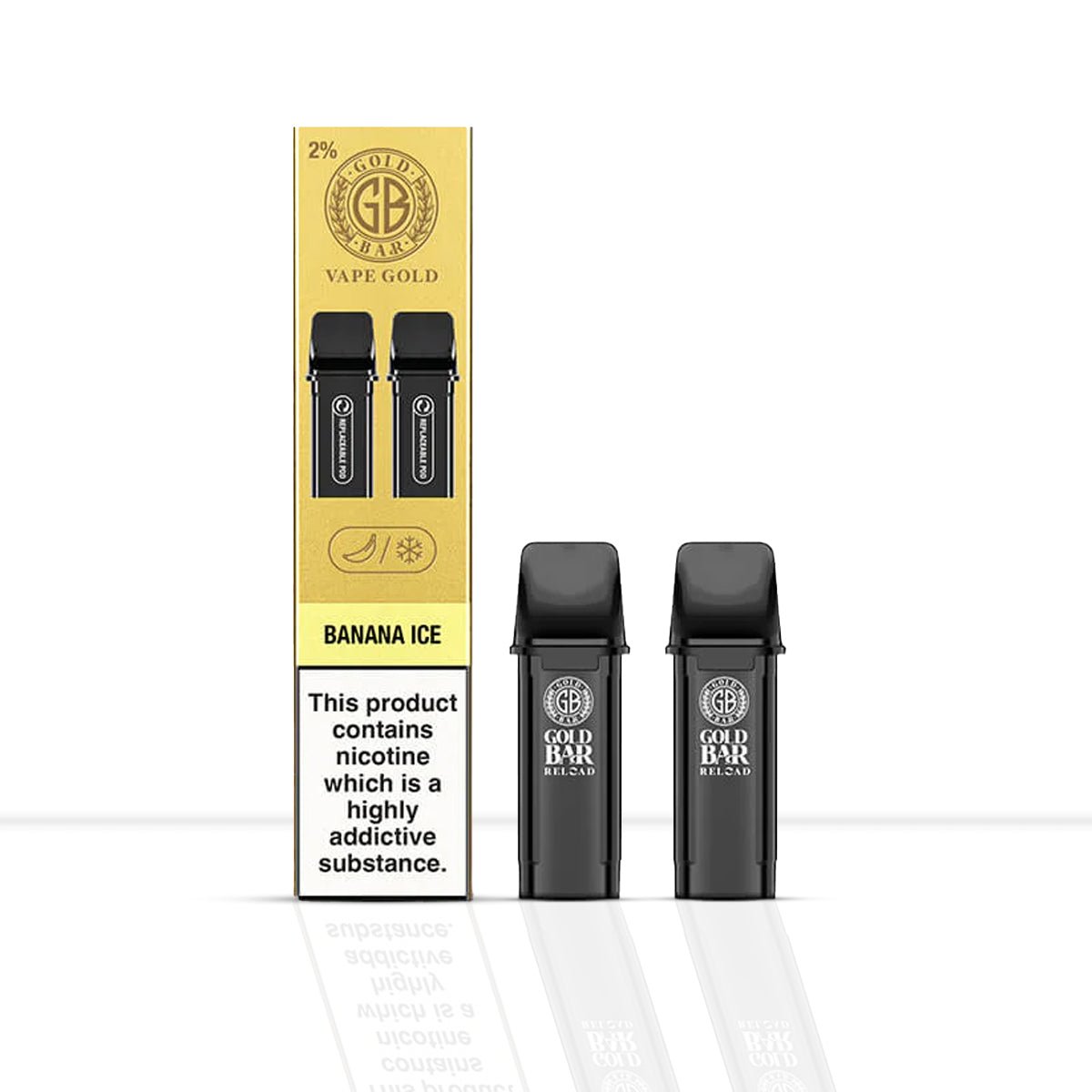 Gold Bar Reload Banana Ice Vape Pods - Gold Bar Reload Banana Ice Vape Pods