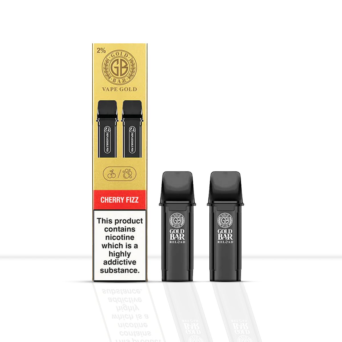 Gold Bar Reload Cherry Fizz Vape Pods - Gold Bar Reload Cherry Fizz Vape Pods