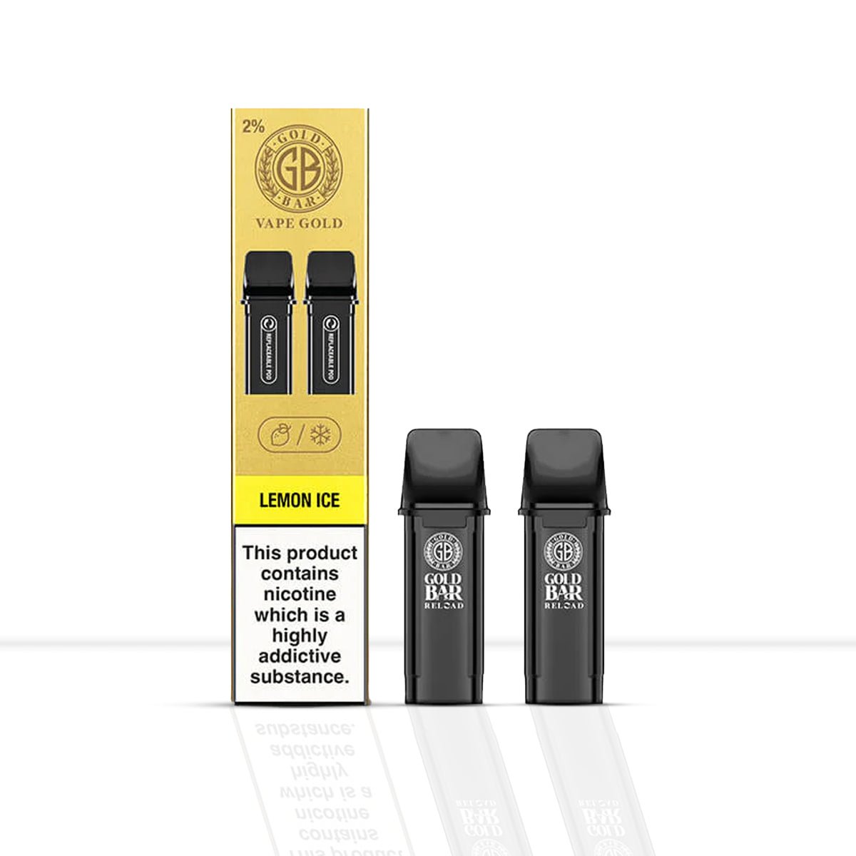 Gold Bar Reload Lemon Ice Vape Pods - Gold Bar Reload Lemon Ice Vape Pods