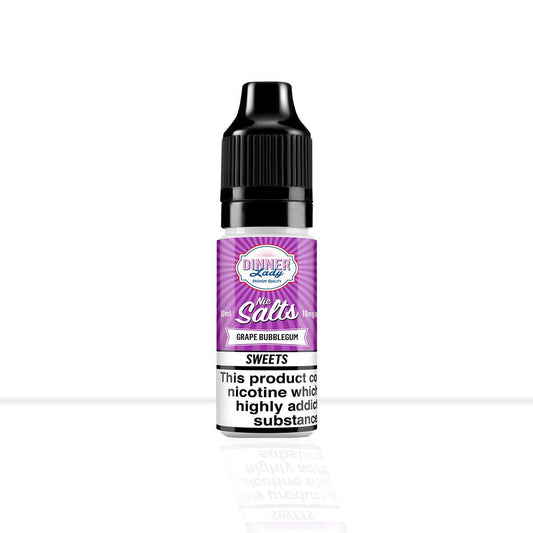 Buy Grape Bubblegum Nic Salt E-Liquid Dinner Lady | Free Shipping - 10mg | 10ml