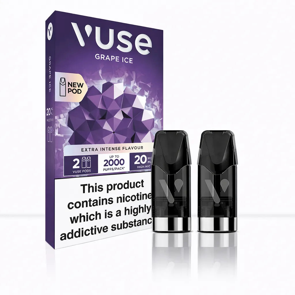 Vuse Grape Ice Extra Intense Vape Pods - 20mg-10mg