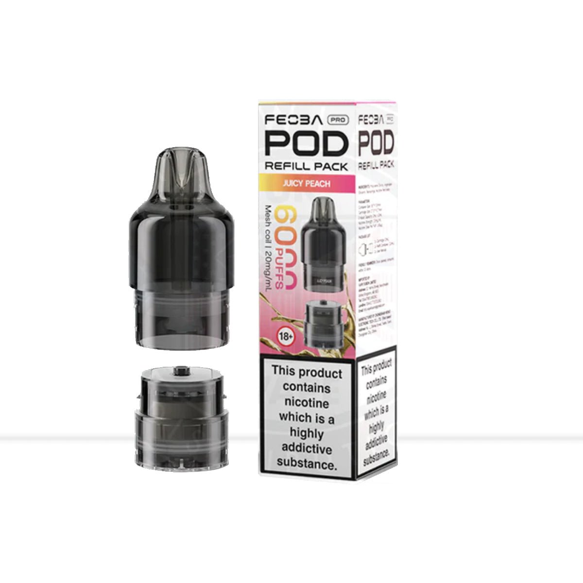 Juicy Peach Feoba Pro Prefilled Pods - Juicy Peach Feoba Pro Prefilled Pods