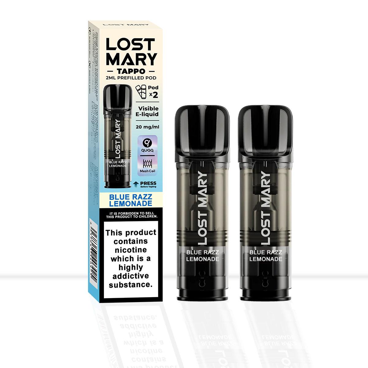 Lost Mary Tappo Blue Razz Lemonade Vape Pods - Lost Mary Tappo Blue Razz Lemonade Vape Pods - Pod & Refills