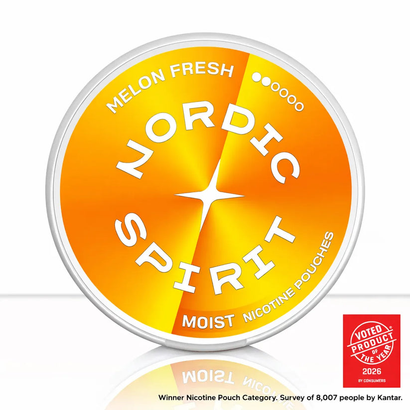 Melon Fresh Nordic Spirit Nicotine Pouches | 6-12mg | Free Shipping - Regular 6mg-Strong 9mg