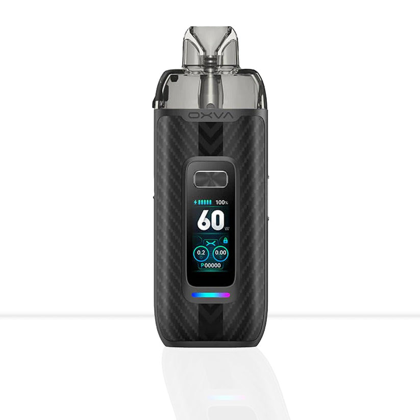Oxva VPrime Pod Vape | Compact, Refillable, Adjustable Airflow - Black Carbon-Natural Green