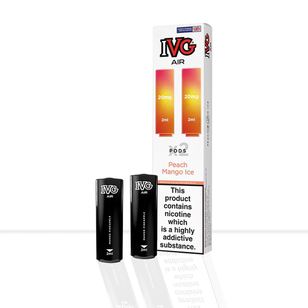 Peach Mango Ice IVG Air Prefilled Vape Pods - Peach Mango Ice IVG Air Prefilled Vape Pods