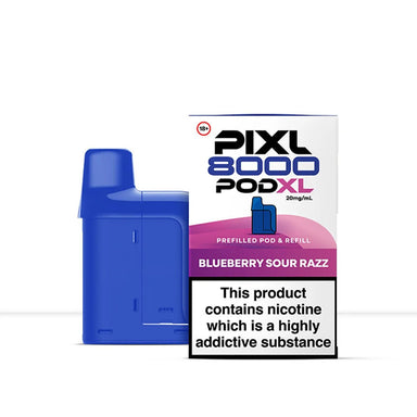 PIXL 8000 Pod XL Blueberry Sour Razz Prefilled Vape Pod Refills - PIXL 8000 Pod XL Blueberry Sour Razz Prefilled Vape Pod Refills