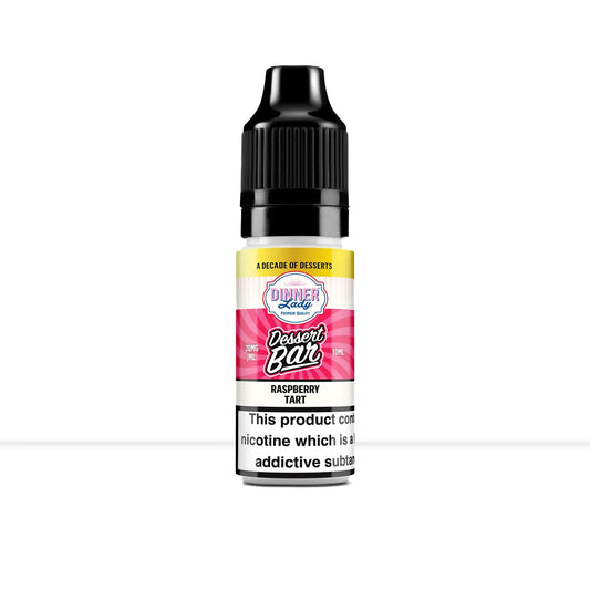 Dinner Lady Dessert Bar Raspberry Tart Nic Salt | Free Shipping - 10ml | 5mg-10ml | 10mg-10ml | 20mg