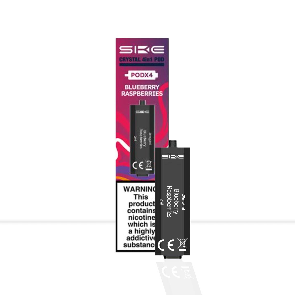 SKE Crystal 4in1 Blueberry Raspberries Vape Pods - SKE Crystal 4in1 Blueberry Raspberries Vape Pods
