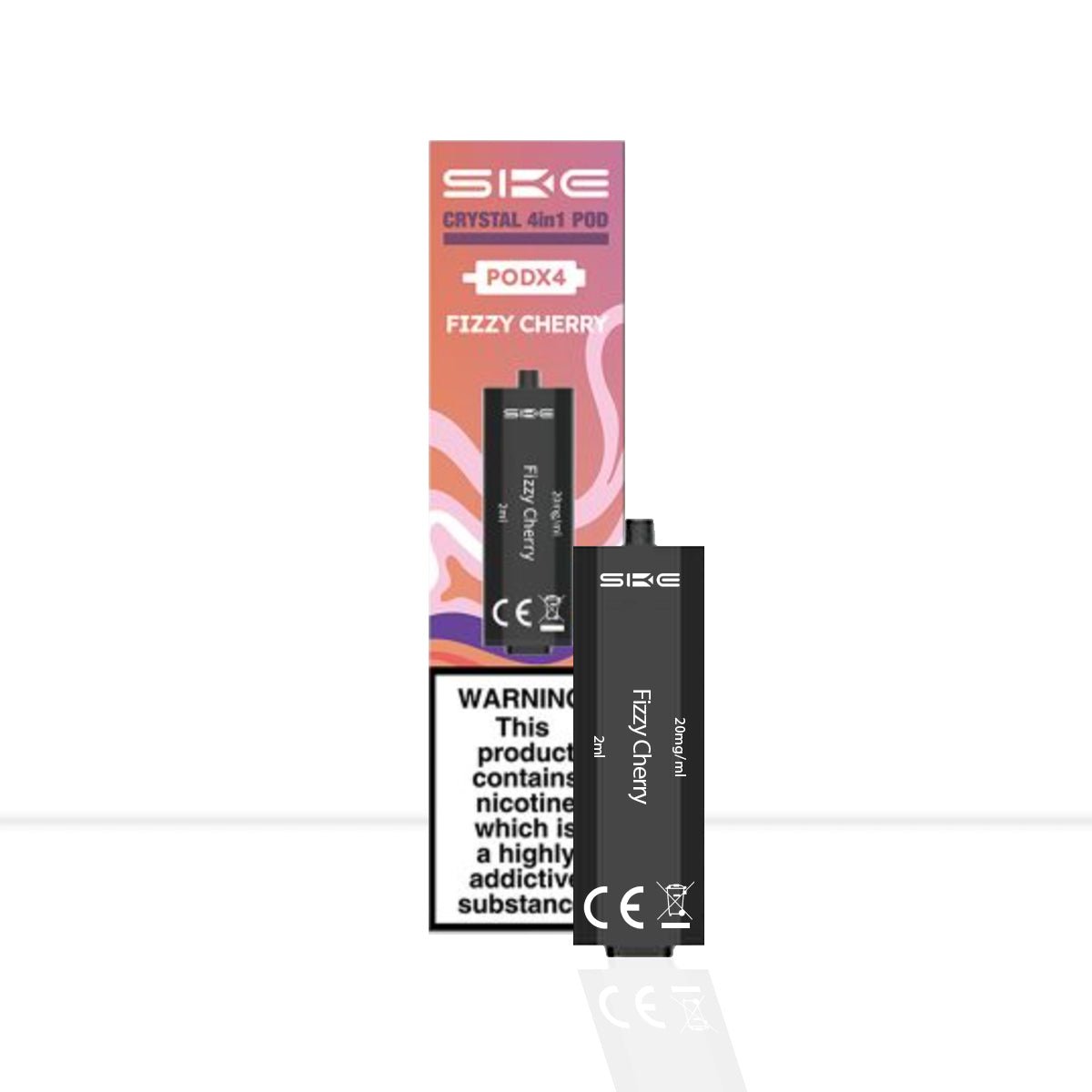SKE Crystal 4in1 Fizzy Cherry Vape Pods - SKE Crystal 4in1 Fizzy Cherry Vape Pods