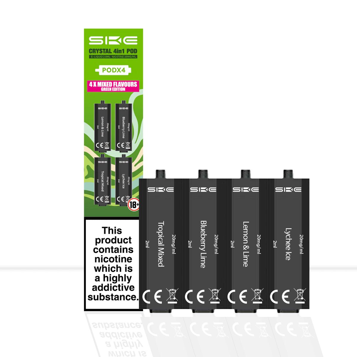SKE Crystal 4In1 Green Edition Vape Pods - SKE Crystal 4In1 Green Edition Vape Pods
