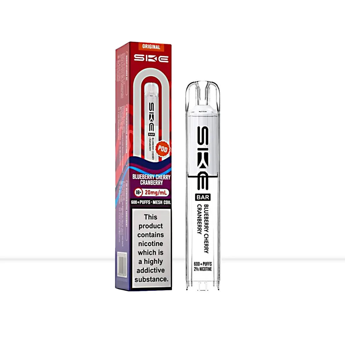 SKE Crystal Bar Blueberry Cherry Cranberry Prefilled Pods - SKE Crystal Bar Blueberry Cherry Cranberry Prefilled Pods