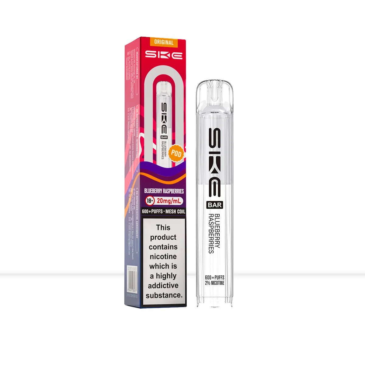 SKE Crystal Bar Blueberry Raspberries Prefilled Pods - SKE Crystal Bar Blueberry Raspberries Prefilled Pods