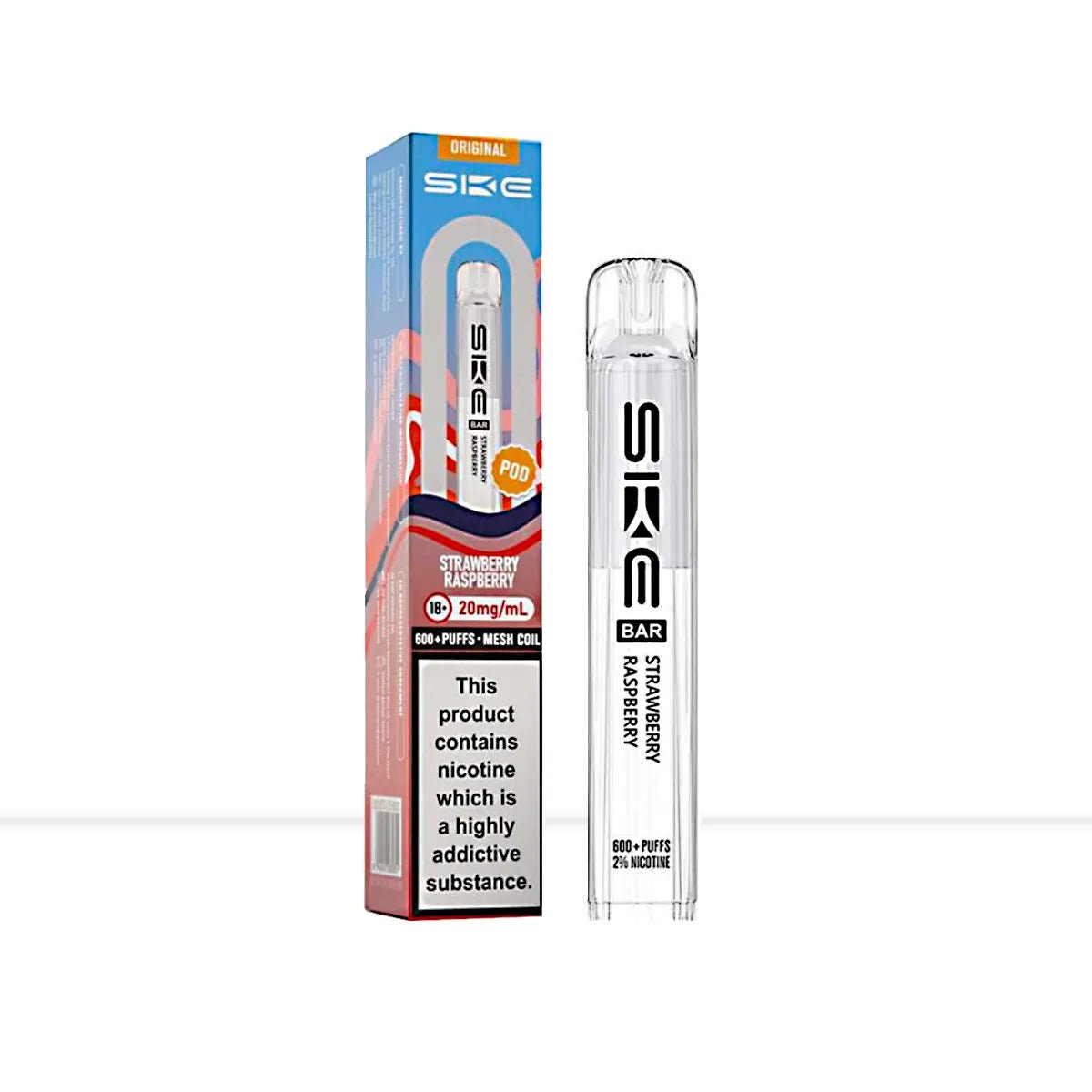 SKE Crystal Bar Strawberry Raspberry Prefilled Pods - SKE Crystal Bar Strawberry Raspberry Prefilled Pods