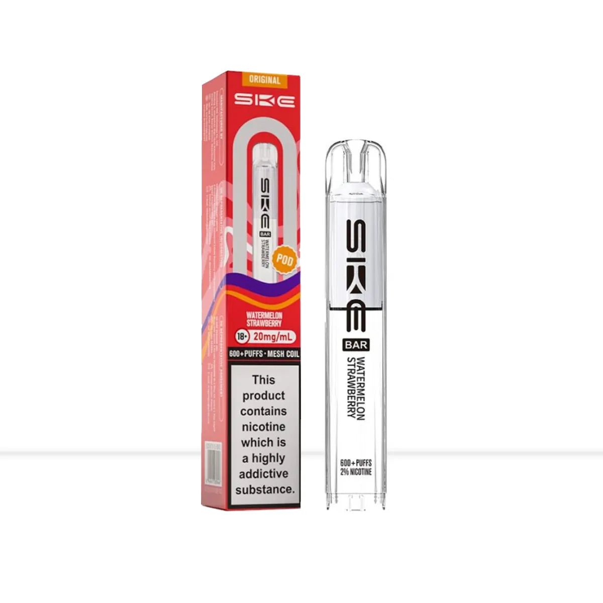 SKE Crystal Bar Watermelon Strawberry Prefilled Pods - SKE Crystal Bar Watermelon Strawberry Prefilled Pods