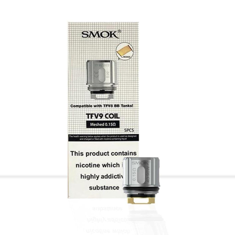 Buy Smok TFV9 Coils 0.15 Ohm 5 Pack | Free Shipping - Default Title