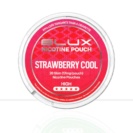 Strawberry Cool Elux Nicotine Pouches | Free Shipping - High - 17mg