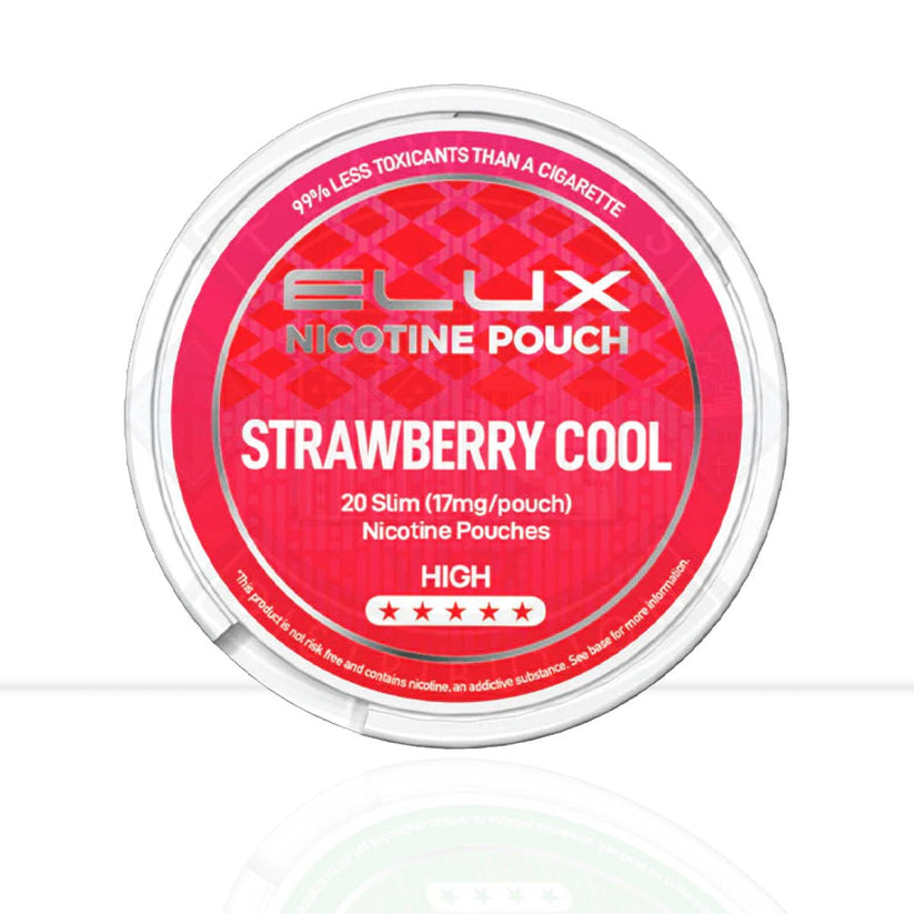 Strawberry Cool Elux Nicotine Pouches | Free Shipping - High - 17mg