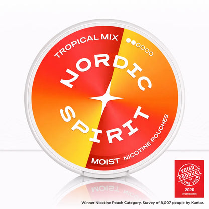 Tropical Mix Nordic Spirit Nicotine Pouches | 6-12mg | Free Shipping - Regular 6mg-Strong 9mg