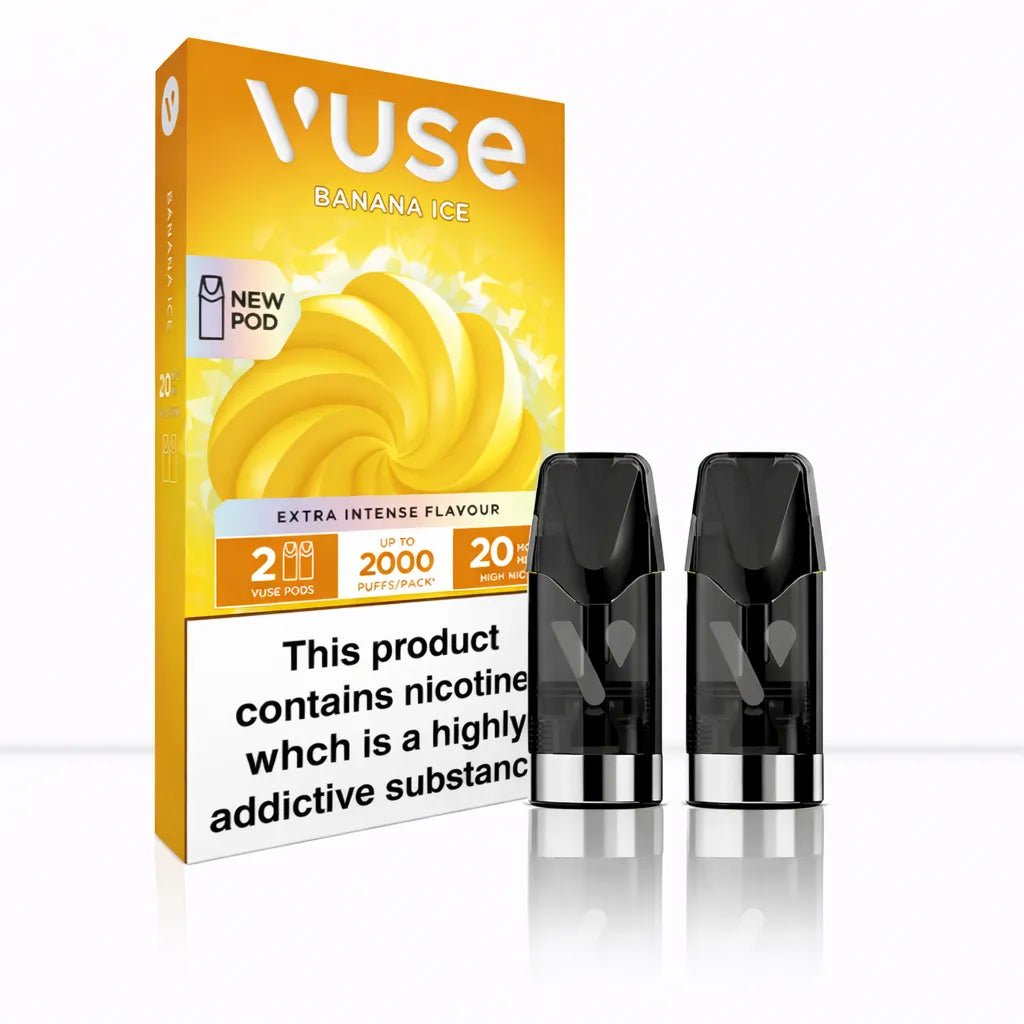 Vuse Banana Ice Extra Intense Vape Pods - 20mg-10mg