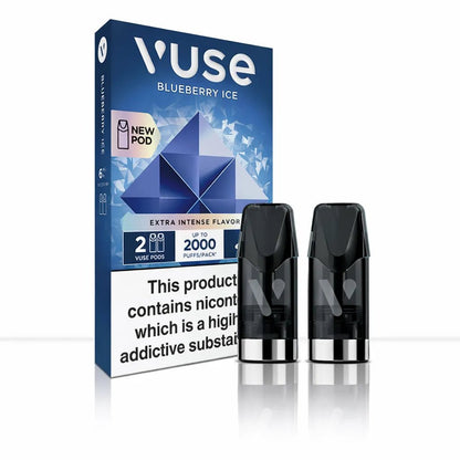 Vuse Blueberry Ice Extra Intense Pods (2 Pack) | 0mg, 20mg | Next Day UK - 20mg-0mg