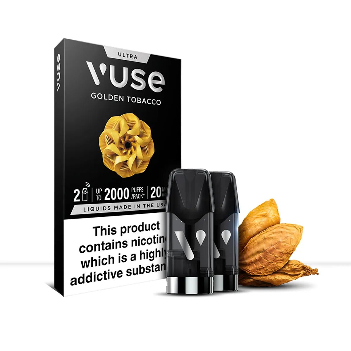 Vuse Ultra Golden Tobacco Vape Pods | Classic Tobacco Smart Pods
