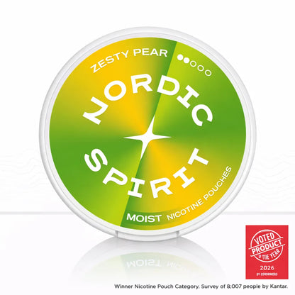 Zesty Pear Nordic Spirit Nicotine Pouches | 6-12mg | Free Shipping - Regular 6mg-Strong 9mg