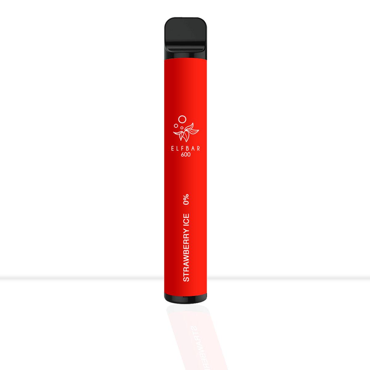 A red disposable vape device