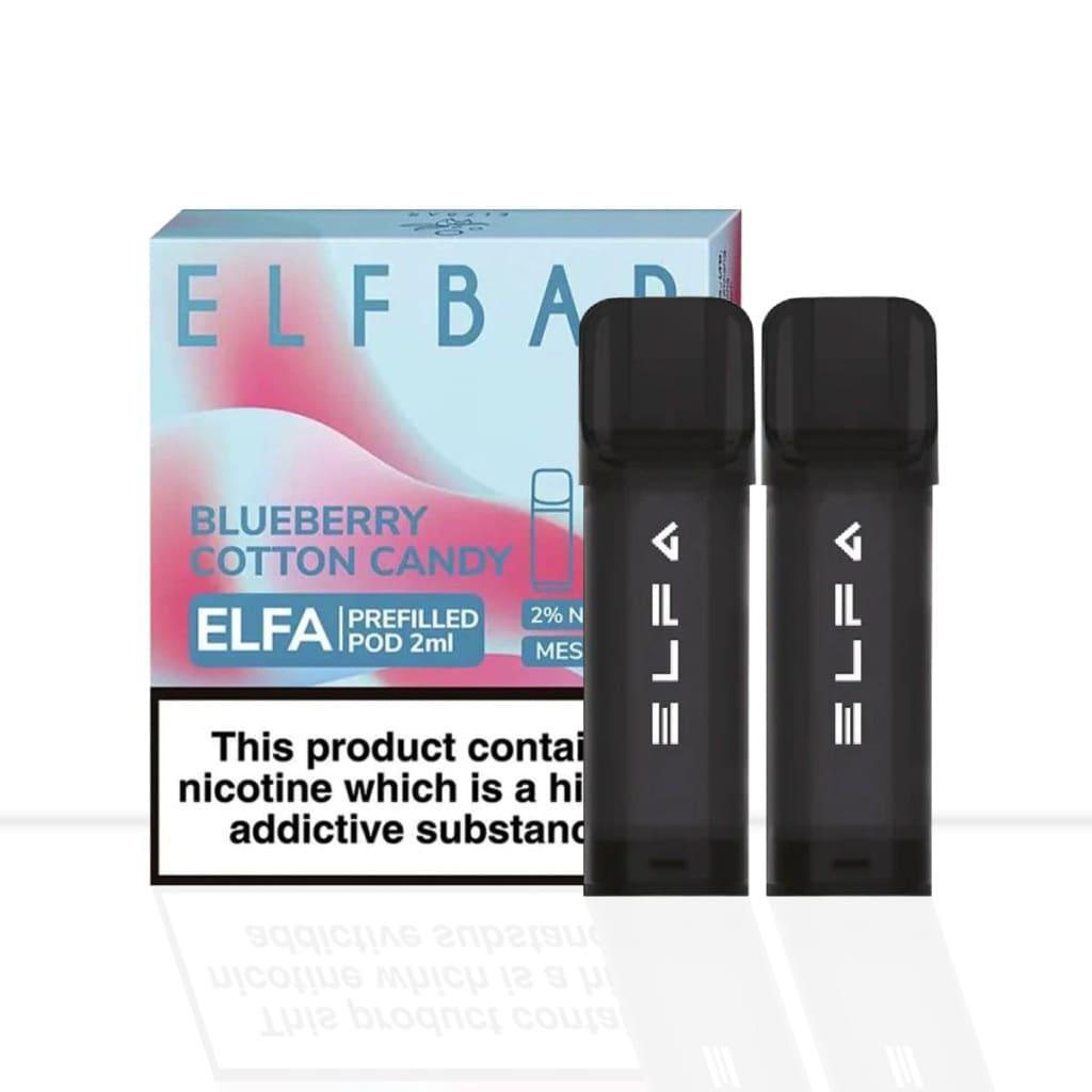 Elf Bar Elfa Blueberry Cotton Candy Vape Pods - Pod & Refills