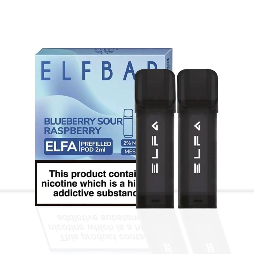Elf Bar Elfa Blueberry Sour Raspberry Vape Pods - Pod & Refills