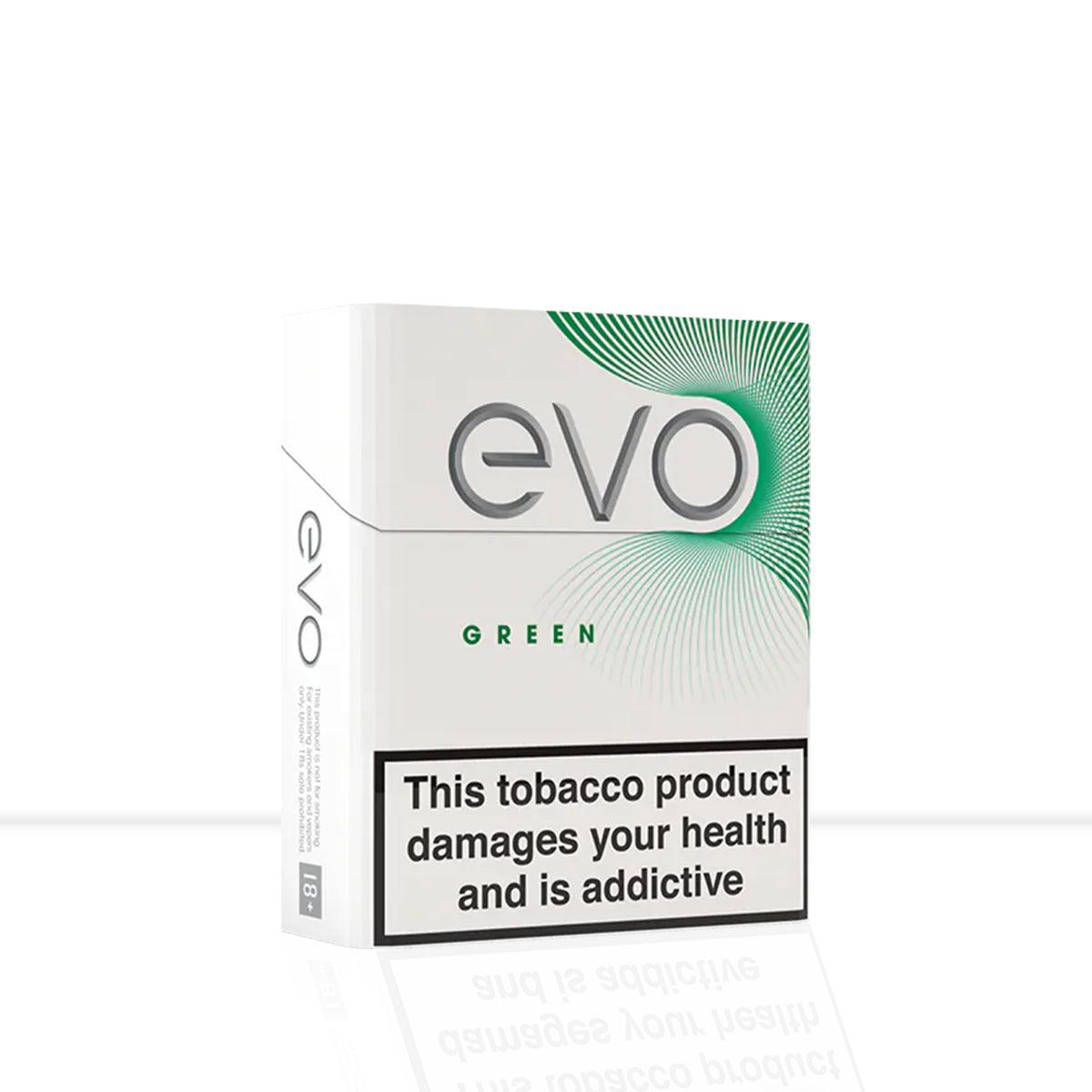 A pack of twenty Evo tobacco sticks 